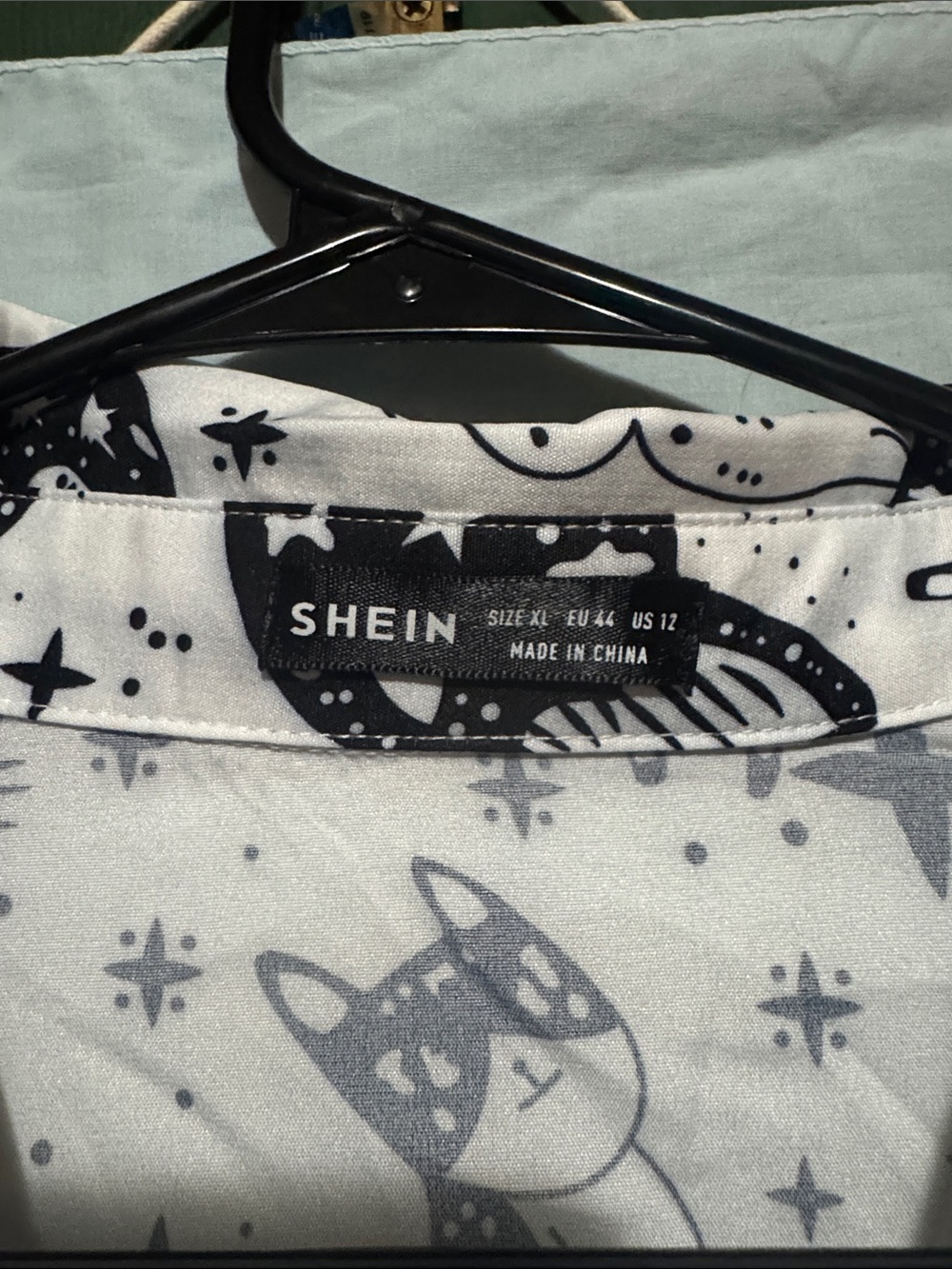 Cat Patterned Button Up - Picture 5 of 9